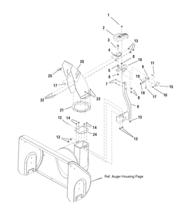 Discharge Chute Diagram and Parts List for 1695575 2008 Briggs and Stratton Snow Blower